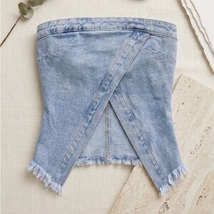 Fashion Nova Distressed Denim Top